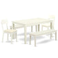 Dining Room Set Linen White CAAD5C-LWH-LC By East West Furniture | Dining Sets | Modishstore - 2