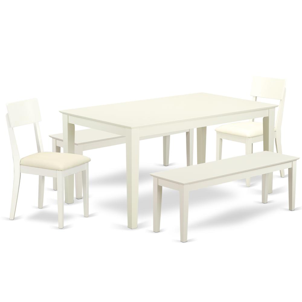 Dining Room Set Linen White CAAD5C-LWH-LC By East West Furniture | Dining Sets | Modishstore - 2