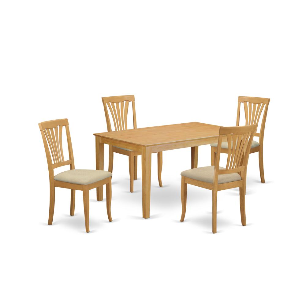 5 Pc Small Kitchen Table Set - Kitchen Table And 4 Dinette Chairs By East West Furniture | Dining Sets | Modishstore - 2