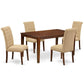 Dining Room Set Mahogany CABR5-MAH-04 By East West Furniture | Dining Sets | Modishstore - 2