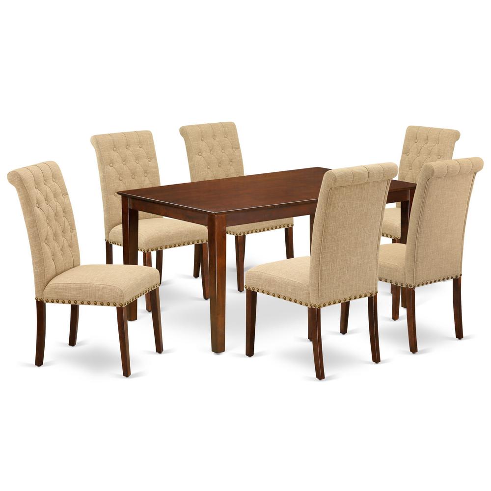 Dining Room Set Mahogany CABR7-MAH-04 By East West Furniture | Dining Sets | Modishstore - 2