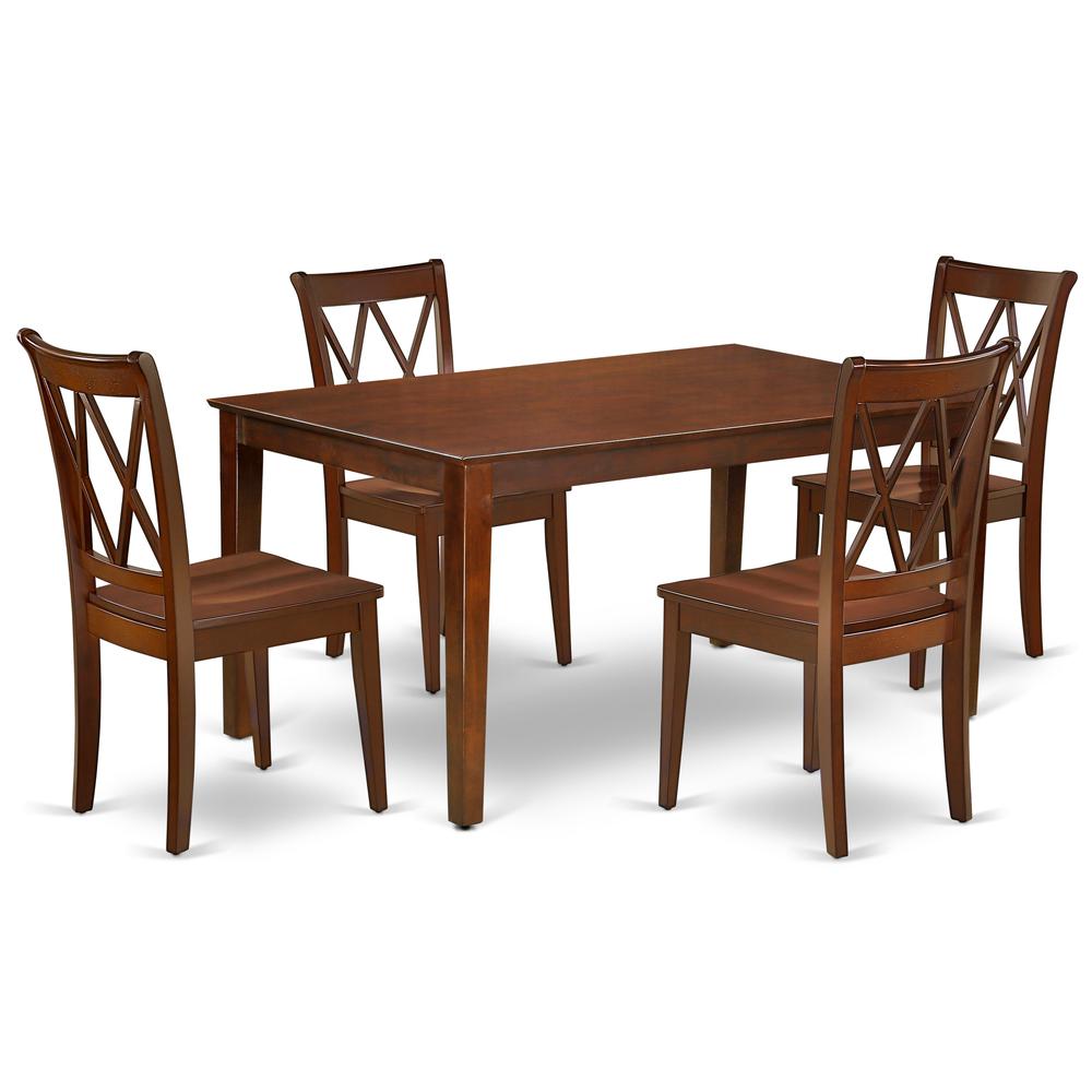 Dining Room Set Mahogany CACL5-MAH-W By East West Furniture | Dining Sets | Modishstore - 2