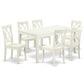 Dining Room Set Linen White CACL7-LWH-W By East West Furniture | Dining Sets | Modishstore - 2