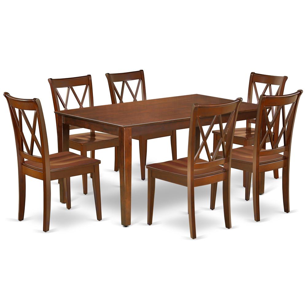 Dining Room Set Mahogany CACL7-MAH-W By East West Furniture | Dining Sets | Modishstore - 2