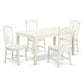 Dining Room Set Linen White CADO5-LWH-W By East West Furniture | Dining Sets | Modishstore - 2