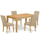 Dining Room Set Oak CADR5-OAK-16 By East West Furniture | Dining Sets | Modishstore - 2