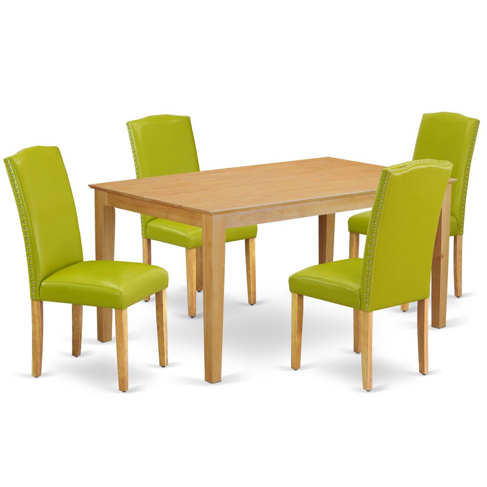 Dining Room Set Oak CAEN5-OAK-51 By East West Furniture | Dining Sets | Modishstore - 2