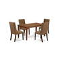 Dining Room Set Mahogany CAFL5 - MAH - 18 By East West Furniture | Dining Sets | Modishstore - 2