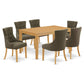 Dining Room Set Oak CAFR7-OAK-20 By East West Furniture | Dining Sets | Modishstore - 2