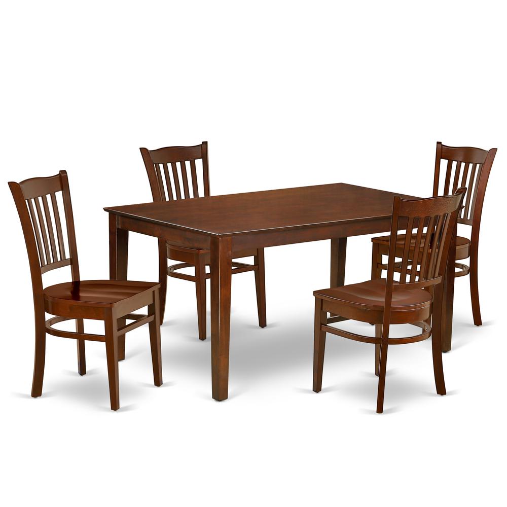 Dining Room Set Mahogany CAGR5-MAH-W By East West Furniture | Dining Sets | Modishstore - 2