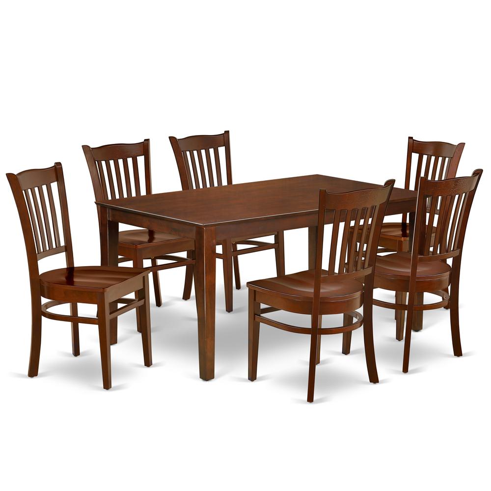 Dining Room Set Mahogany CAGR7-MAH-W By East West Furniture | Dining Sets | Modishstore - 2