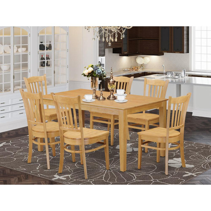 7 Pc Dining Room Set - Dinette Table And 6 Kitchen Chairs By East West Furniture | Dining Sets | Modishstore