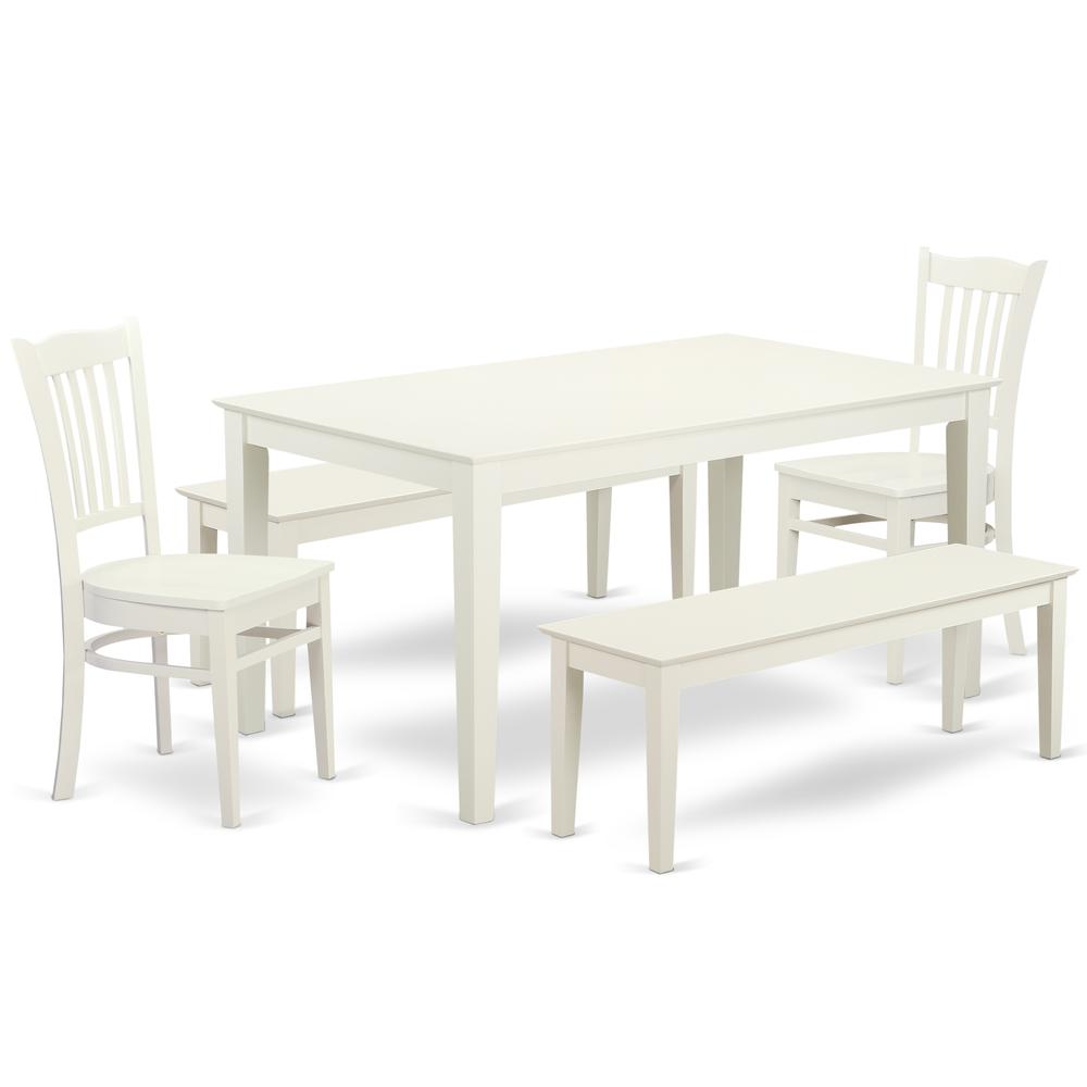 Dining Room Set Linen White CAIP5C-LWH-W By East West Furniture | Dining Sets | Modishstore - 2