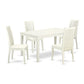 Dining Room Set Linen White CAIP5-LWH-W By East West Furniture | Dining Sets | Modishstore - 2