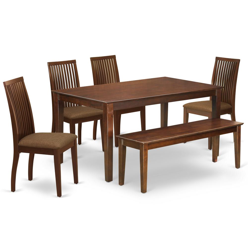 Dining Room Set Mahogany CAIP6-MAH-C By East West Furniture | Dining Sets | Modishstore - 2