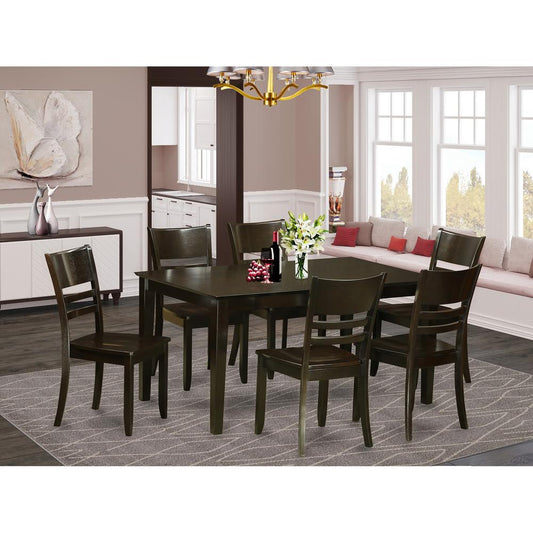 7 Pc Dining Room Set For 6-Dining Table And 6 Chairs By East West Furniture | Dining Sets | Modishstore
