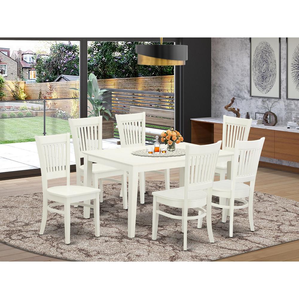 Dining Table - Dining Chairs CAVA7 - LWH - W By East West Furniture | Dining Sets | Modishstore - 2