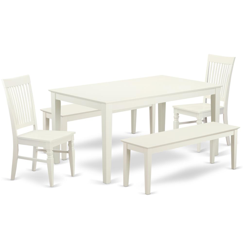 Dining Room Set Linen White CAWE5C-LWH-W By East West Furniture | Dining Sets | Modishstore - 2