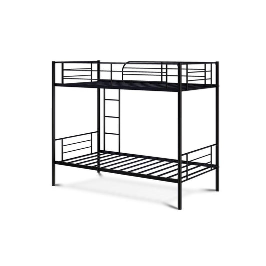 Danbury Twin Bunk Bed In Powder Coating Black Color By East West Furniture | Beds | Modishstore