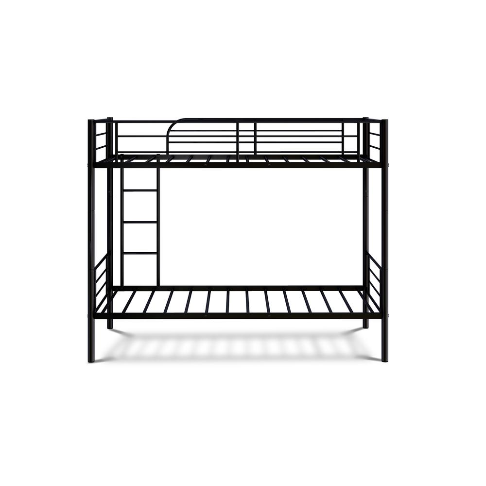 Danbury Twin Bunk Bed In Powder Coating Black Color By East West Furniture | Beds | Modishstore - 2