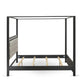 1-Piece Denali King Bed Frame For A King Size Bedroom Set - Brushed Gray Finish By East West Furniture | Bedroom Sets | Modishstore - 5