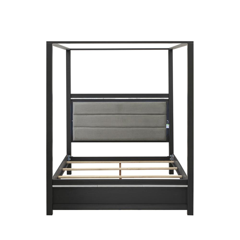 1-Piece Denali Modern Wooden Bed Frames Queen Size For A Bedroom Set - Brushed Gray Finish By East West Furniture | Bedroom Sets | Modishstore - 2
