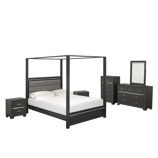 6-Piece Denali Queen Size Bedroom Set By East West Furniture | Bedroom Sets | Modishstore