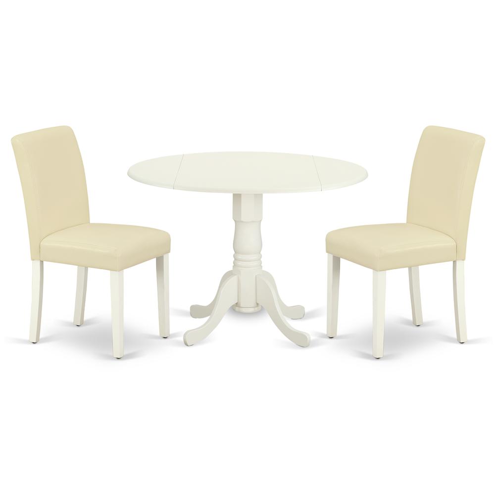 Dining Room Set Linen White DLAB3-LWH-64 By East West Furniture | Dining Sets | Modishstore - 2