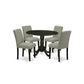 Dining Room Set Black DLAB5-BLK-06 By East West Furniture | Dining Sets | Modishstore - 2