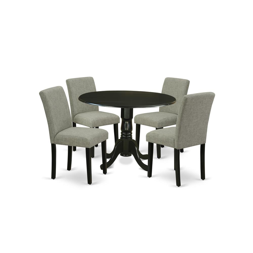 Dining Room Set Black DLAB5-BLK-06 By East West Furniture | Dining Sets | Modishstore - 2