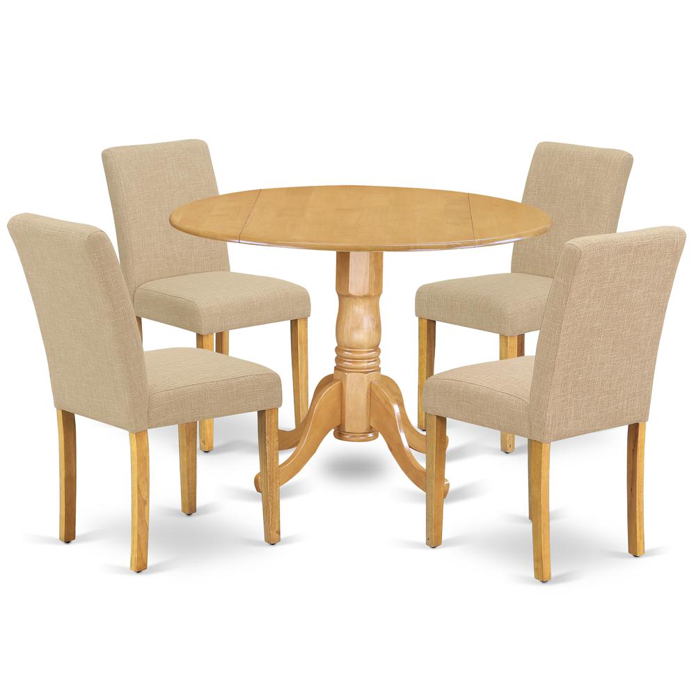 Dining Room Set Oak DLAB5-OAK-04 By East West Furniture | Dining Sets | Modishstore - 2