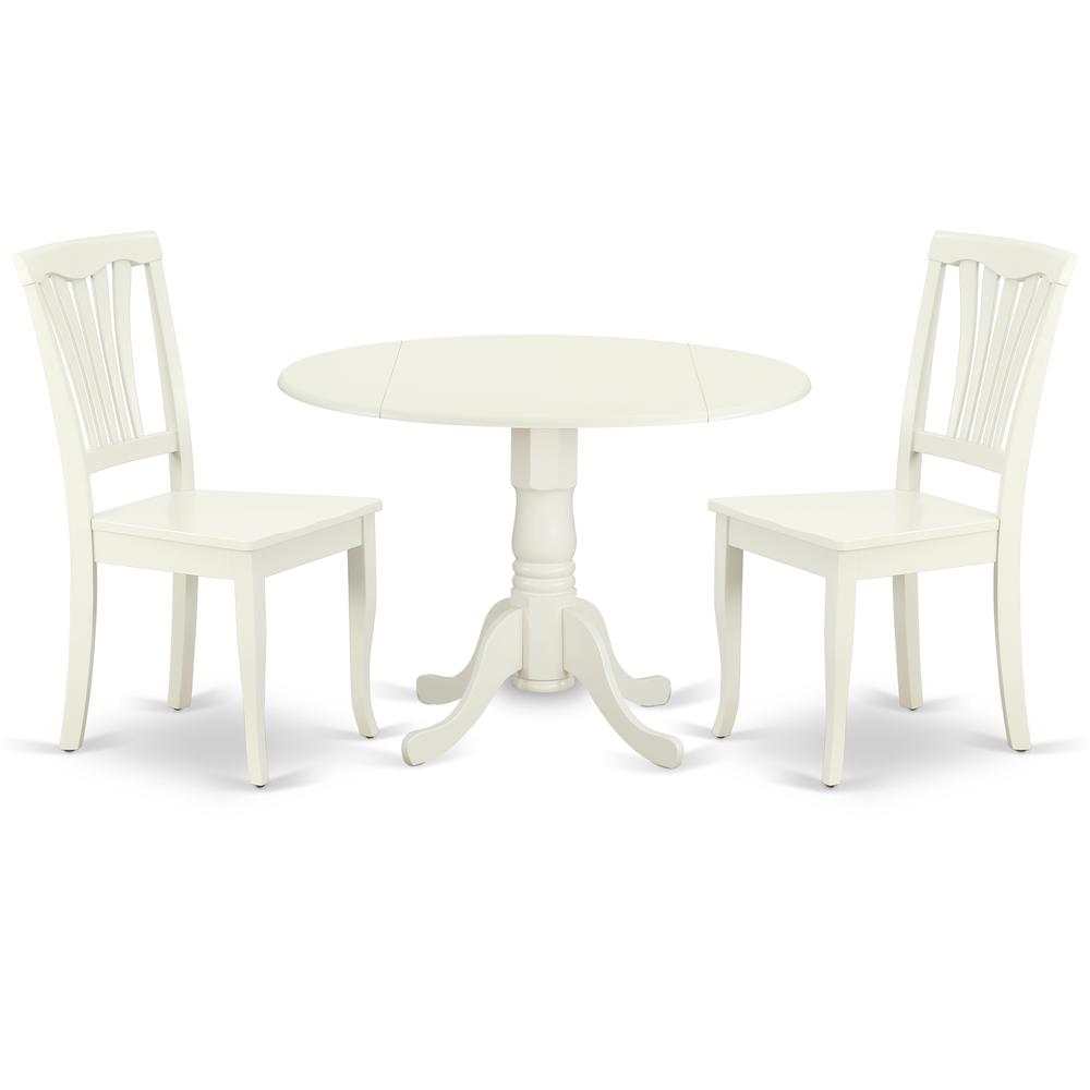 Dining Room Set Linen White DLAV3-LWH-W By East West Furniture | Dining Sets | Modishstore - 2