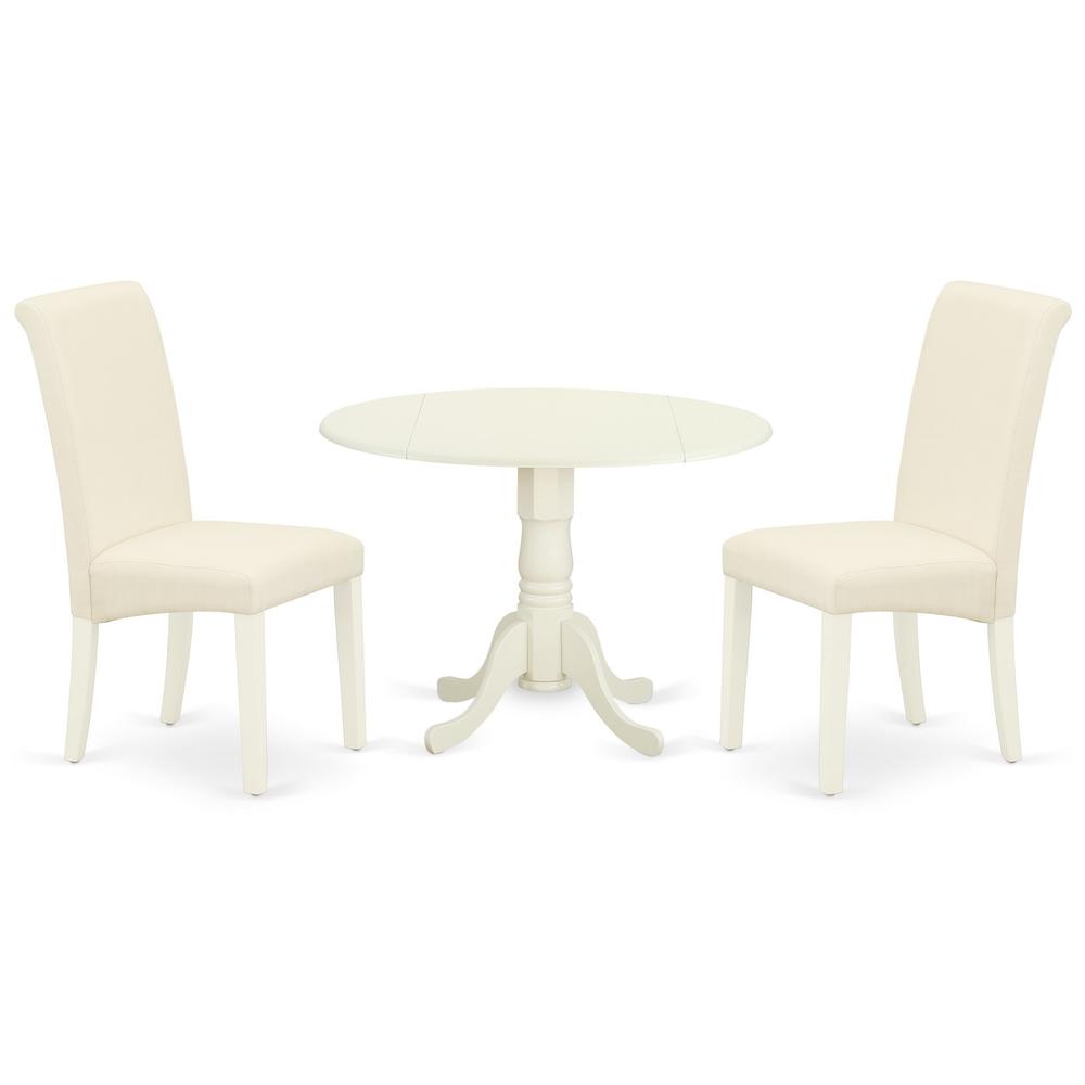 Dining Room Set Linen White DLBA3-WHI-01 By East West Furniture | Dining Sets | Modishstore - 2