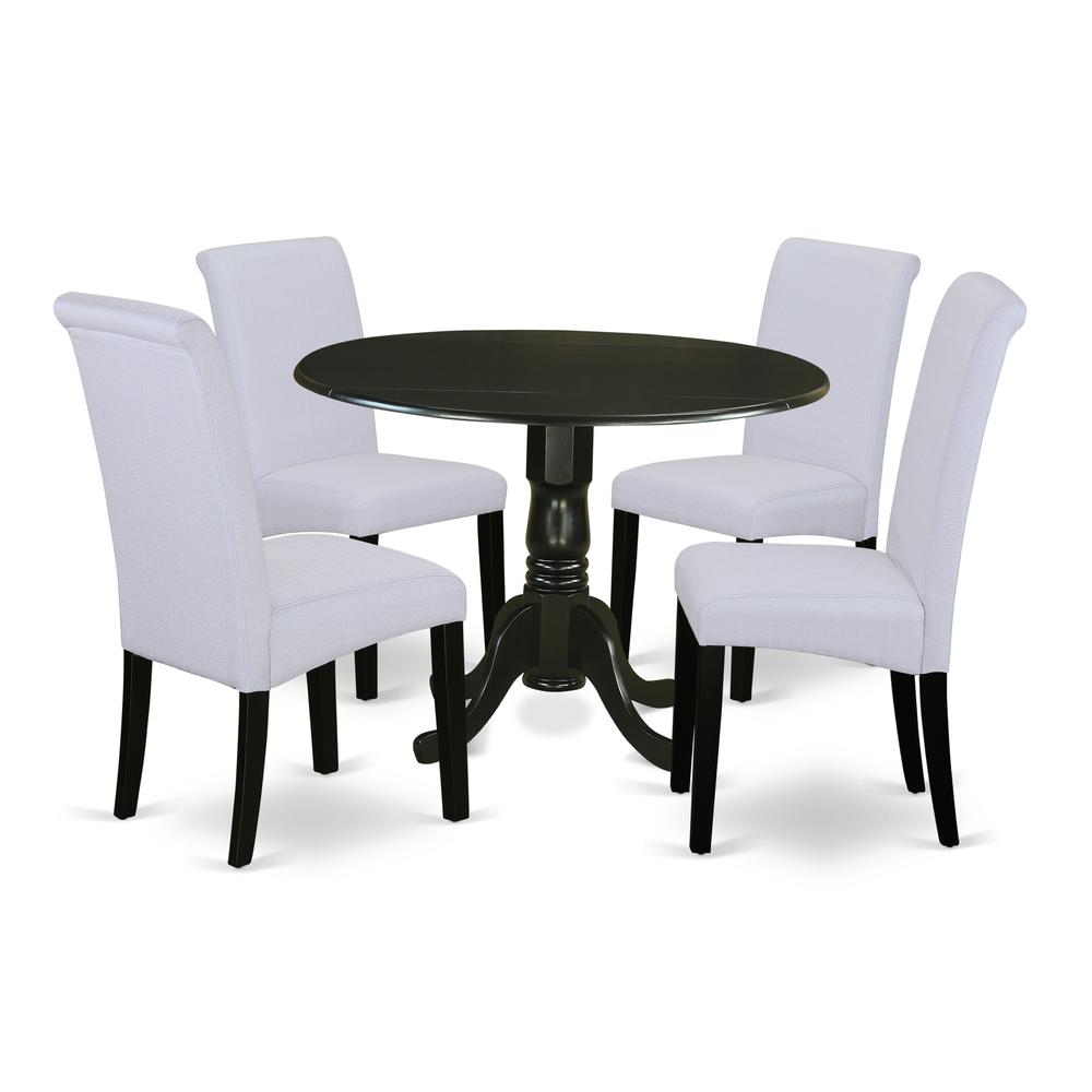 Dining Room Set Black DLBA5-BLK-05 By East West Furniture | Dining Sets | Modishstore - 2