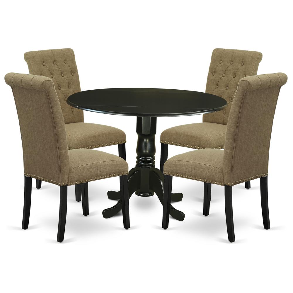Dining Room Set Black DLBR5-BLK-17 By East West Furniture | Dining Sets | Modishstore - 2