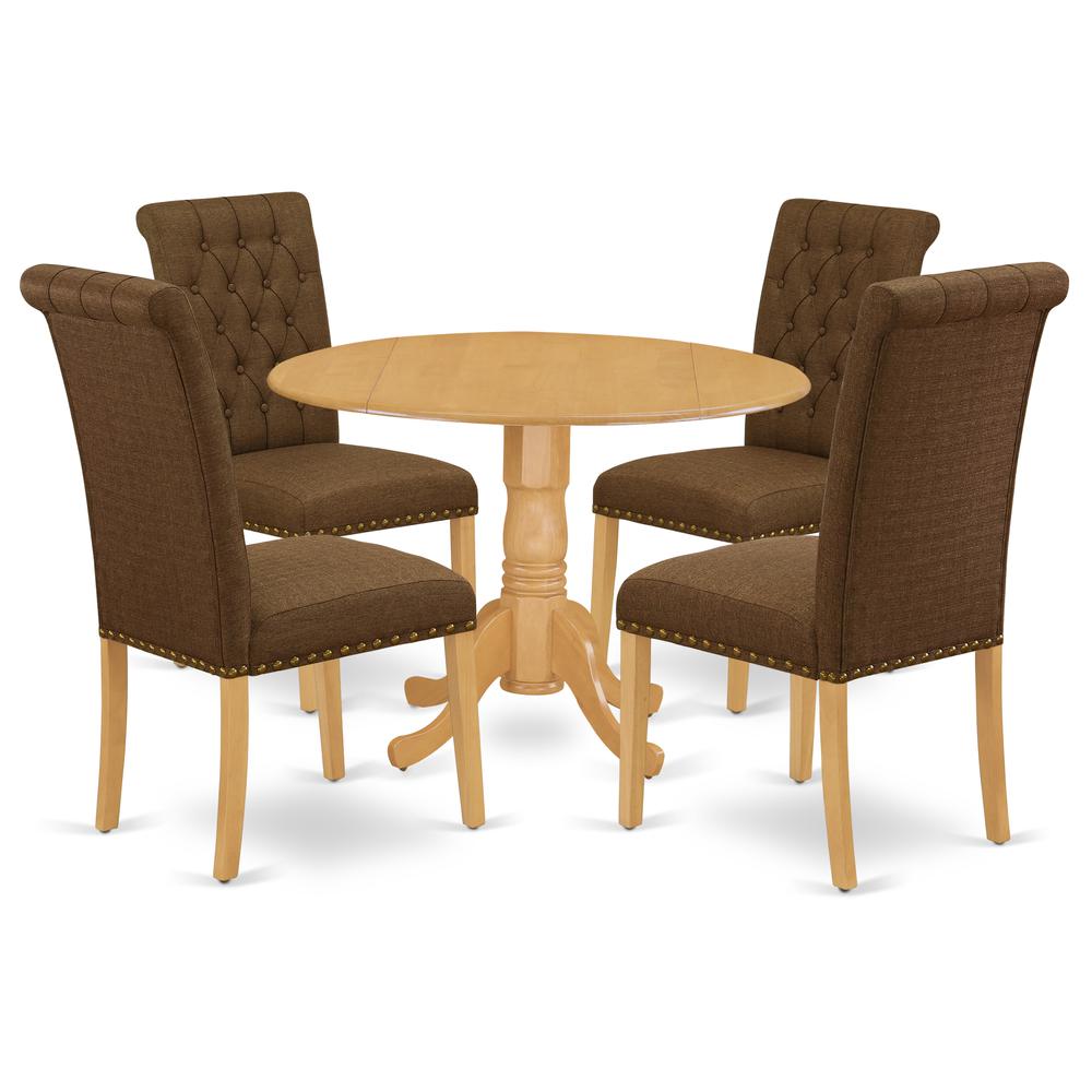 Dining Room Set Oak DLBR5-OAK-18 By East West Furniture | Dining Sets | Modishstore - 2