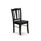 Dublin Chair With Wood Seat In Black Finish - Set Of 2 By East West Furniture | Dining Chairs | Modishstore - 3