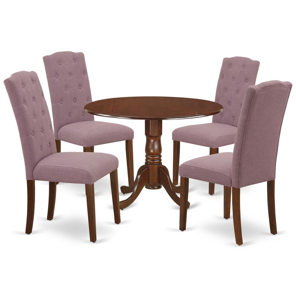 Dining Room Set Mahogany DLCE5-MAH-10 By East West Furniture | Dining Sets | Modishstore - 2