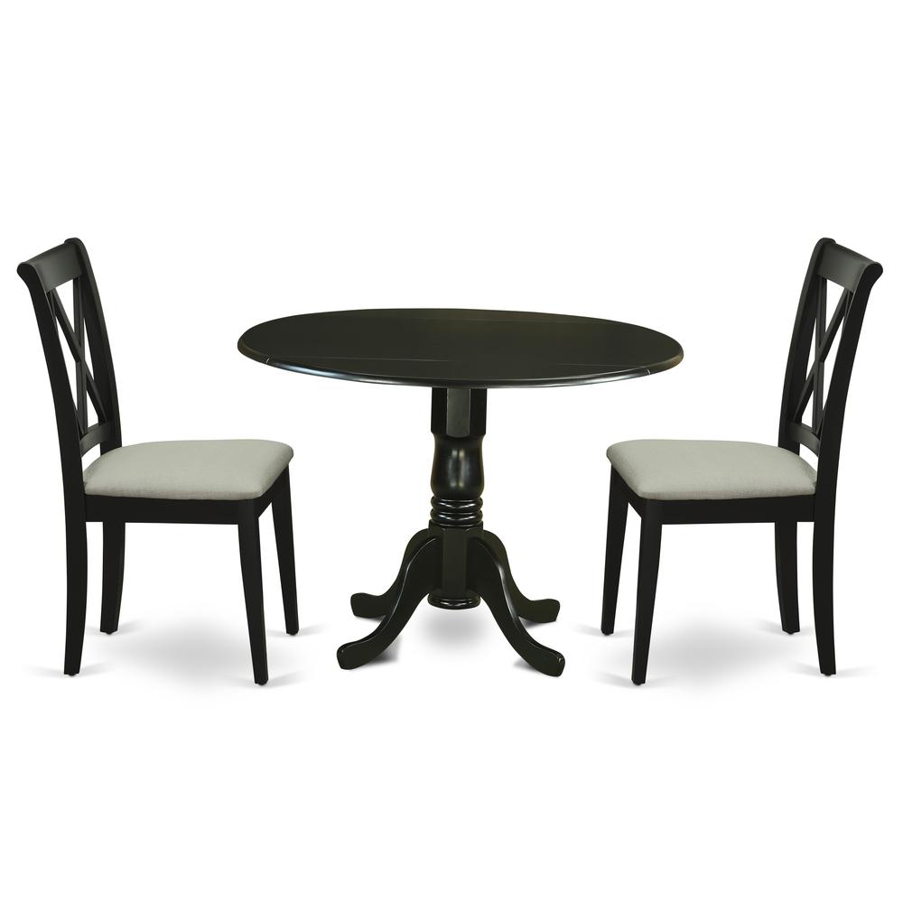 Dining Room Set Black DLCL3-BLK-C By East West Furniture | Dining Sets | Modishstore - 2