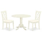 Dining Room Set Linen White DLCL3-WHI-C By East West Furniture | Dining Sets | Modishstore - 2