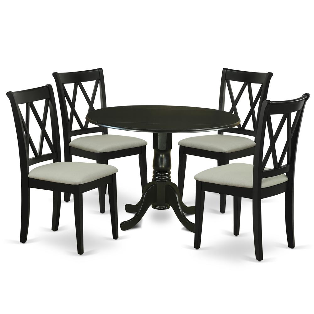Dining Room Set Black DLCL5-BLK-C By East West Furniture | Dining Sets | Modishstore - 2