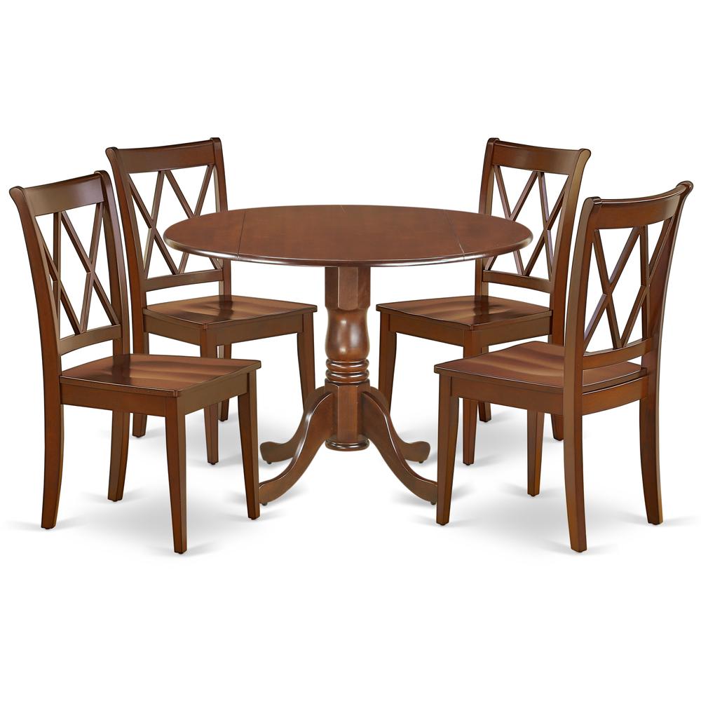 Dining Room Set Mahogany DLCL5-MAH-W By East West Furniture | Dining Sets | Modishstore - 2
