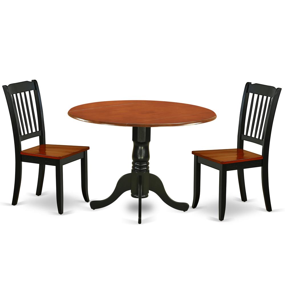 Dining Room Set Black & Cherry DLDA3-BCH-W By East West Furniture | Dining Sets | Modishstore - 2