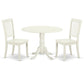 Dining Room Set Linen White DLDA3-LWH-W By East West Furniture | Dining Sets | Modishstore - 2