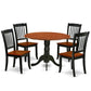 Dining Room Set Black & Cherry DLDA5-BCH-W By East West Furniture | Dining Sets | Modishstore - 2