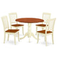Dining Room Set Buttermilk & Cherry DLDA5-BMK-W By East West Furniture | Dining Sets | Modishstore - 2