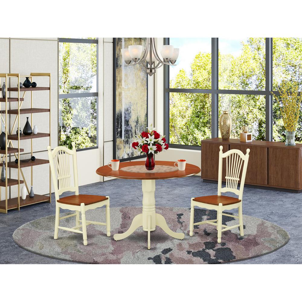 3 Pc Kitchen Dinette Set-Kitchen Dinette Table And 2 Kitchen Dining Chairs By East West Furniture | Dining Sets | Modishstore