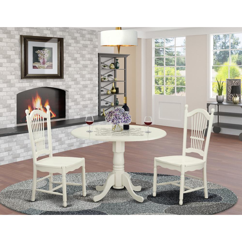3 Pc Kitchen Dinette Set-Kitchen Dinette Table And 2 Kitchen Dining Chairs By East West Furniture | Dining Sets | Modishstore - 5