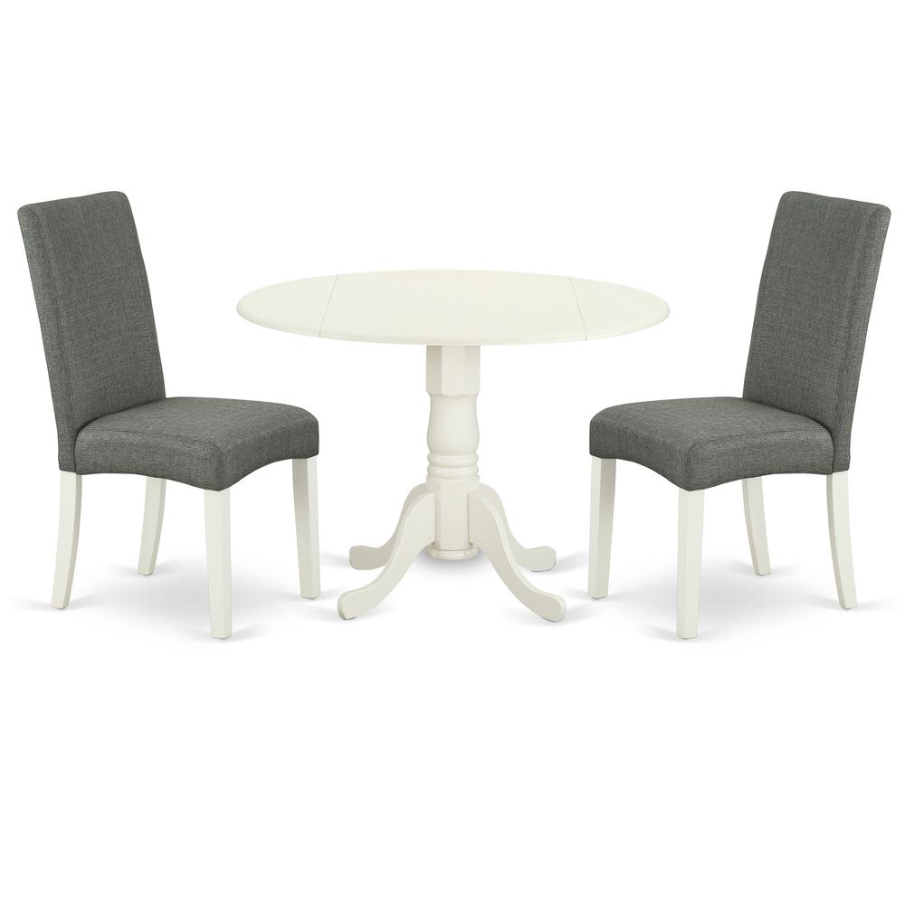 Dining Room Set Linen White DLDR3 - LWH - 07 By East West Furniture | Dining Sets | Modishstore - 2