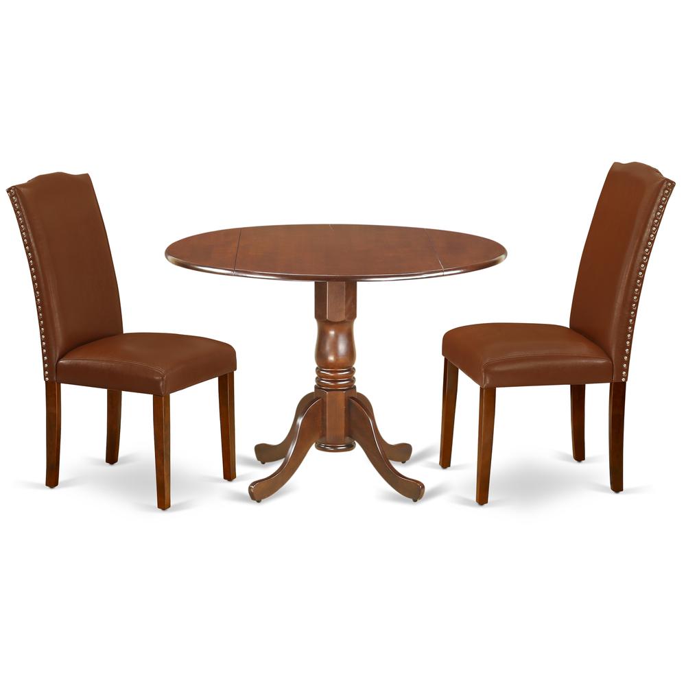 Dining Room Set Mahogany DLEN3-MAH-66 By East West Furniture | Dining Sets | Modishstore - 2